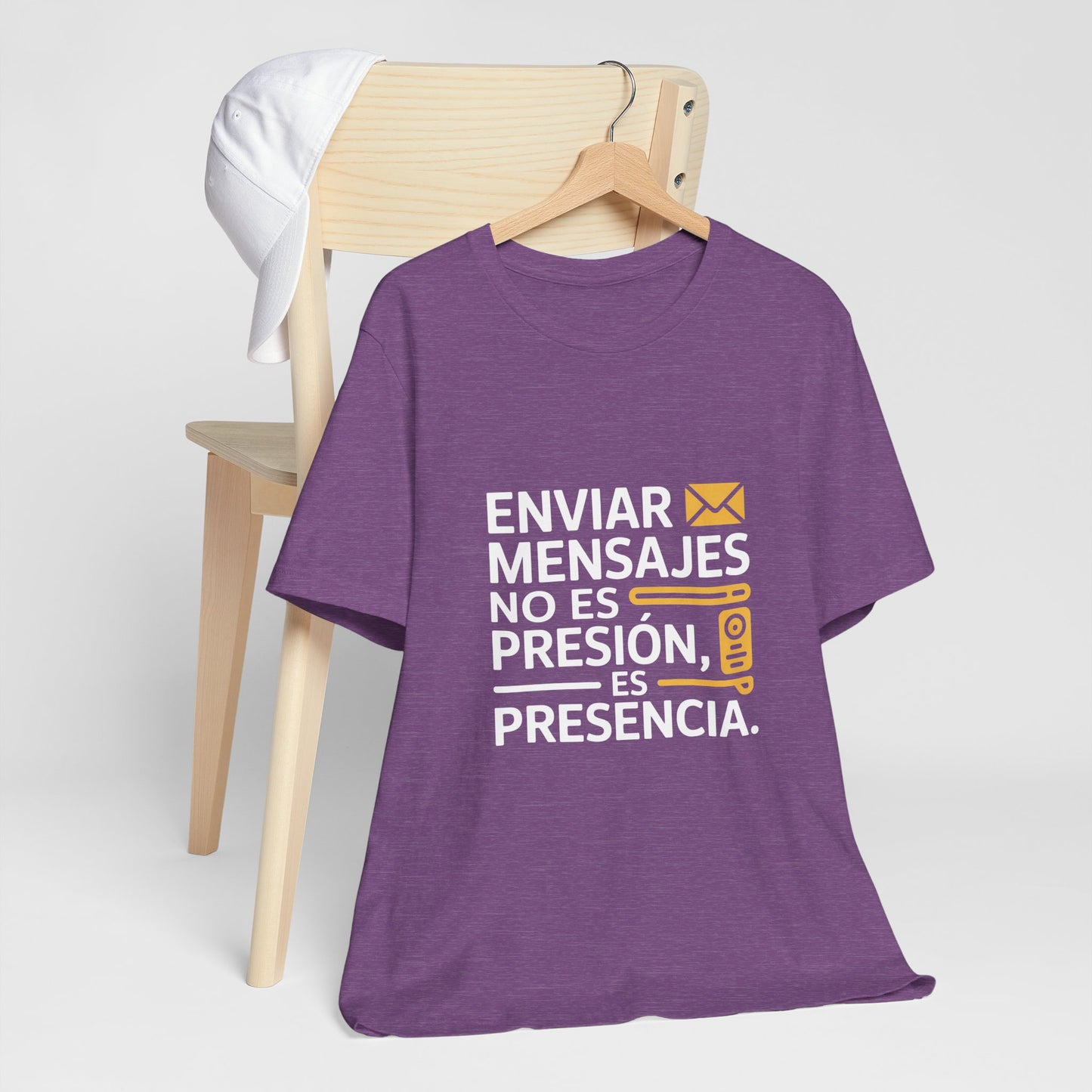 Sending Messages Isn’t Pressure — It’s Presence. Tee | Marketing Quote Shirt