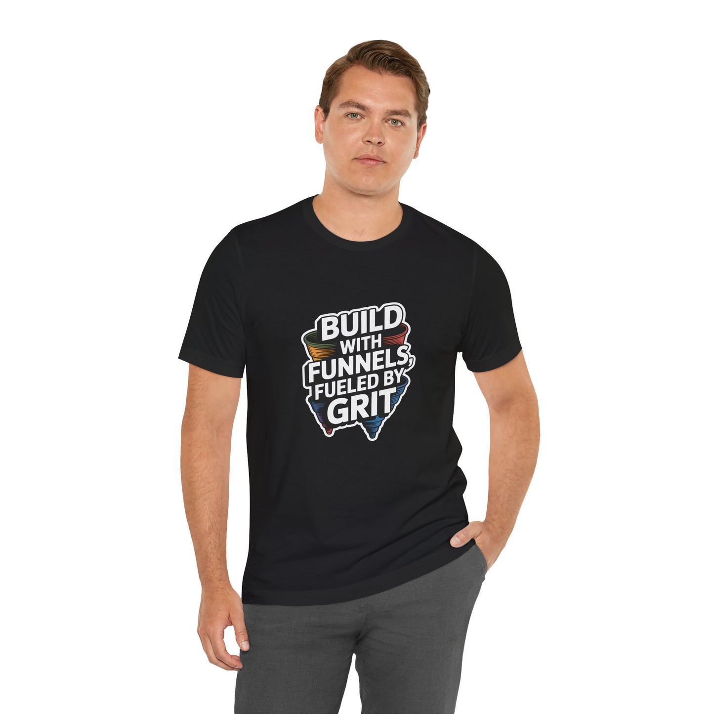 The Funnel Hustle Tee — Fueled by Grit.