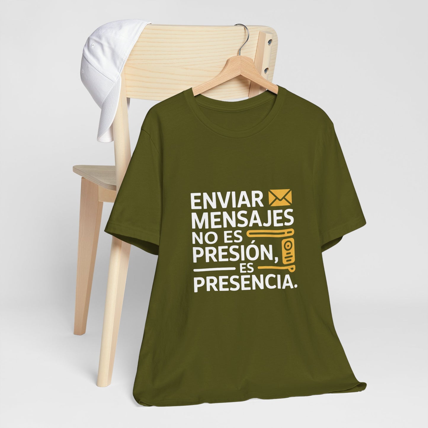 Sending Messages Isn’t Pressure — It’s Presence. Tee | Marketing Quote Shirt