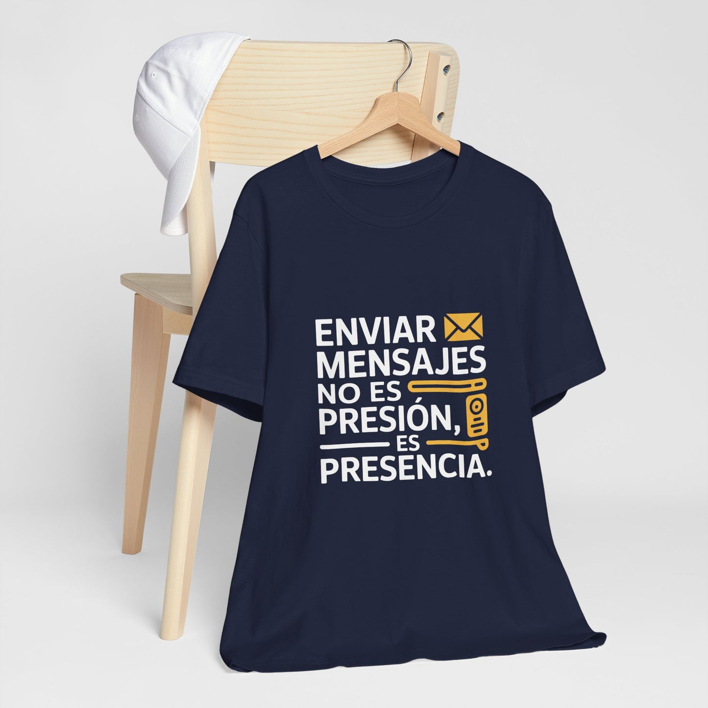 Sending Messages Isn’t Pressure — It’s Presence. Tee | Marketing Quote Shirt