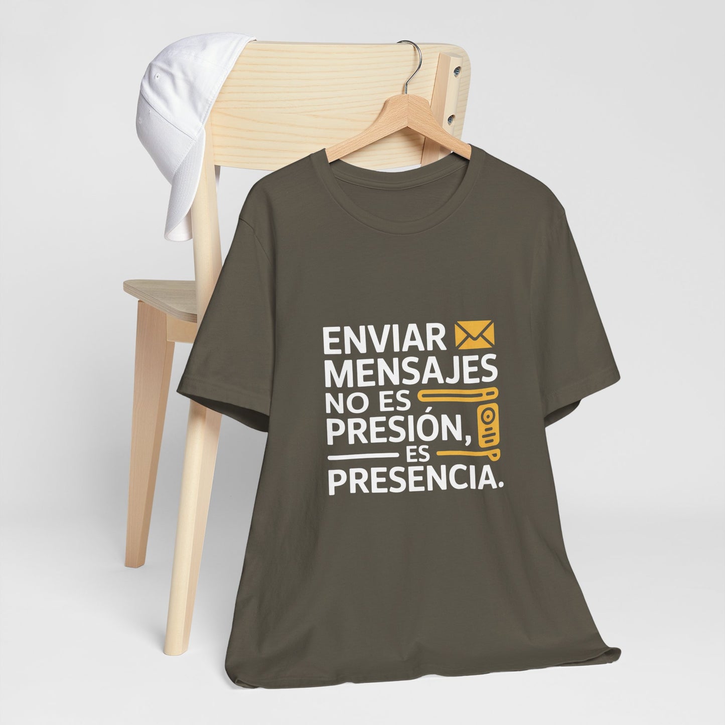 Sending Messages Isn’t Pressure — It’s Presence. Tee | Marketing Quote Shirt