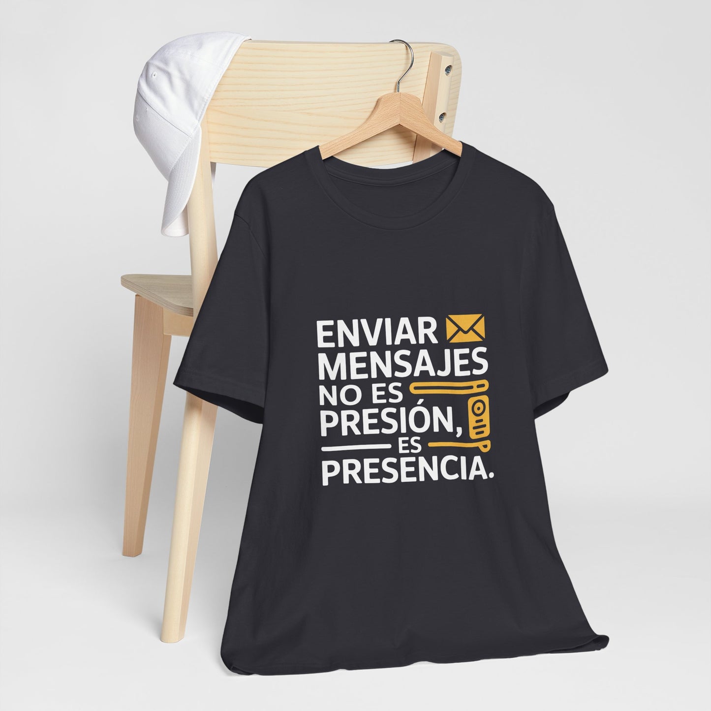 Sending Messages Isn’t Pressure — It’s Presence. Tee | Marketing Quote Shirt