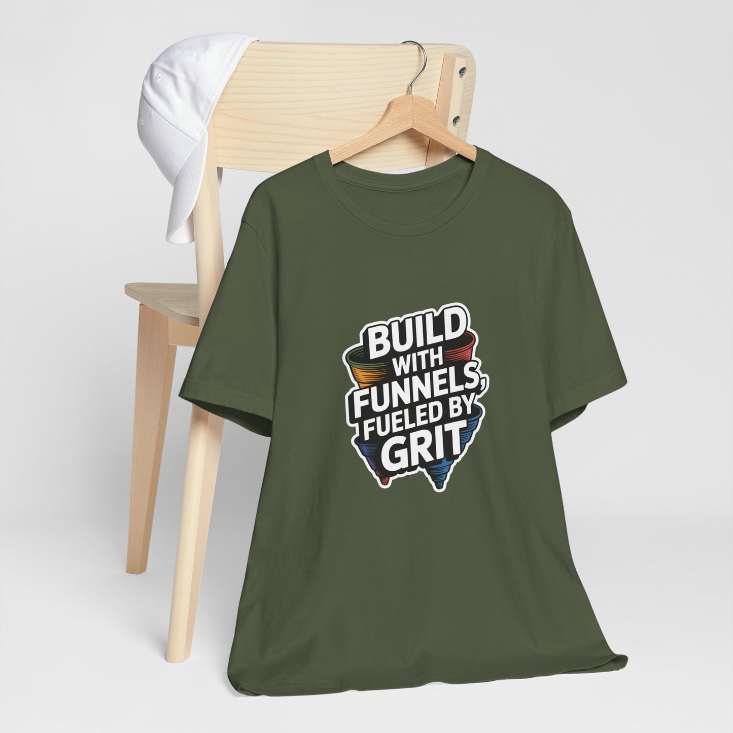 The Funnel Hustle Tee — Fueled by Grit.
