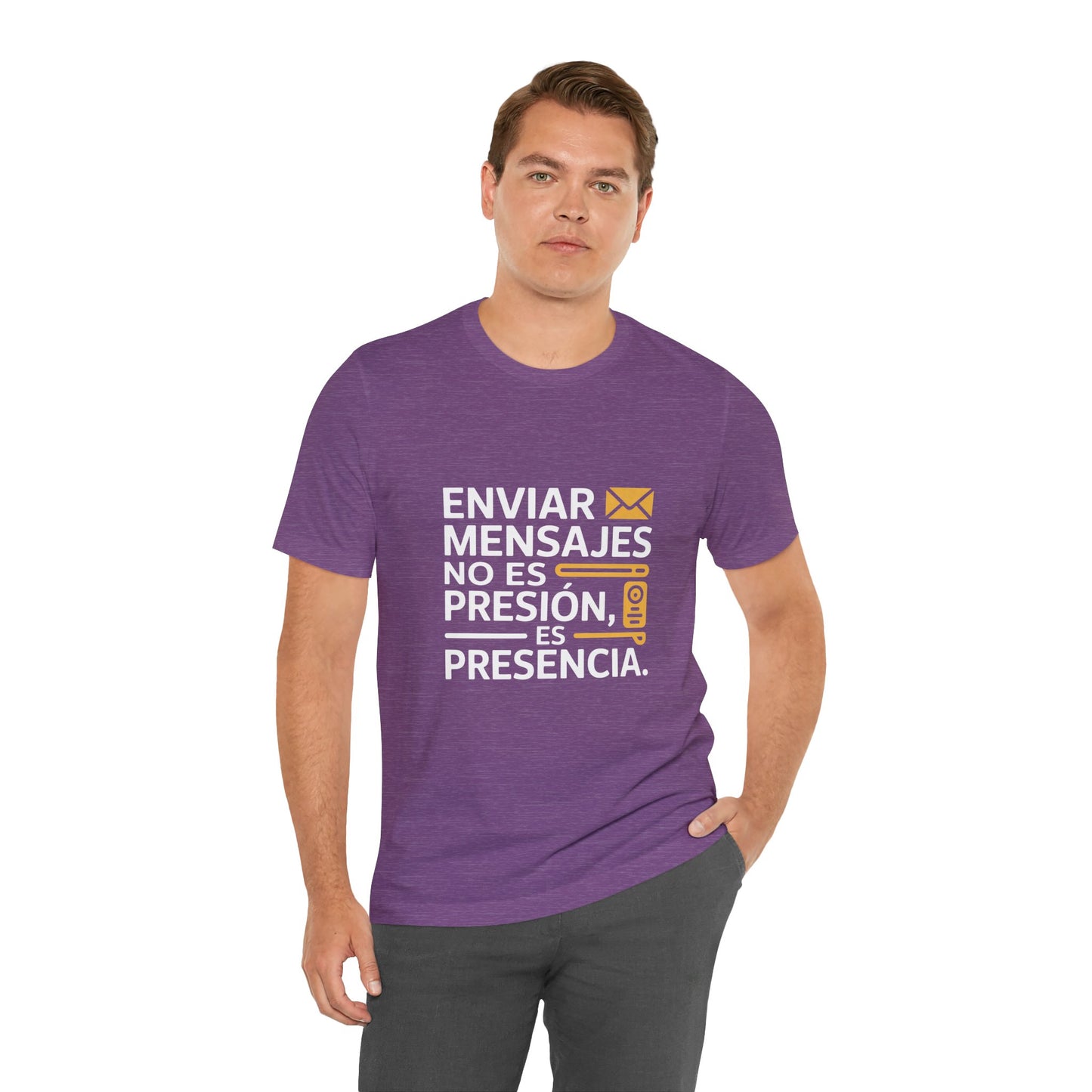 Sending Messages Isn’t Pressure — It’s Presence. Tee | Marketing Quote Shirt