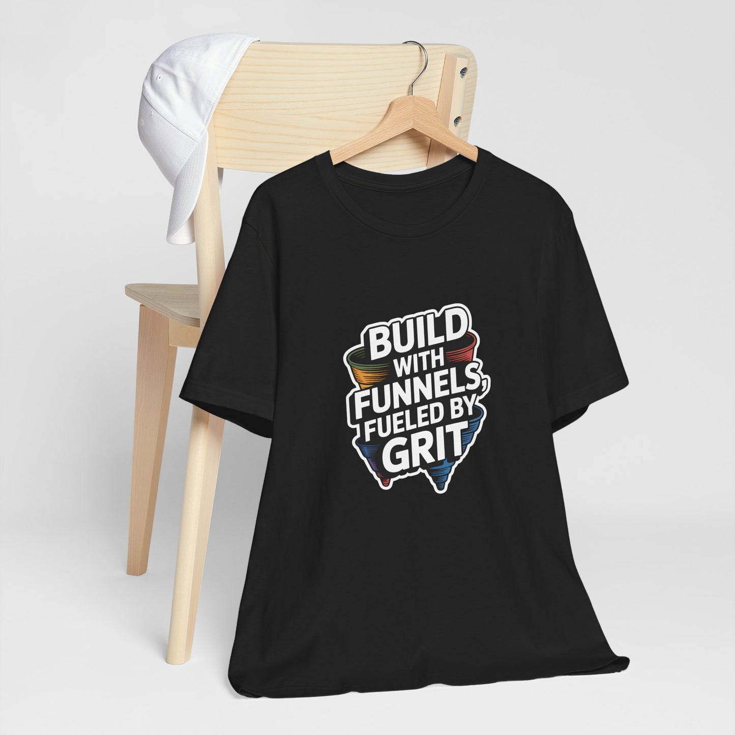 The Funnel Hustle Tee — Fueled by Grit.