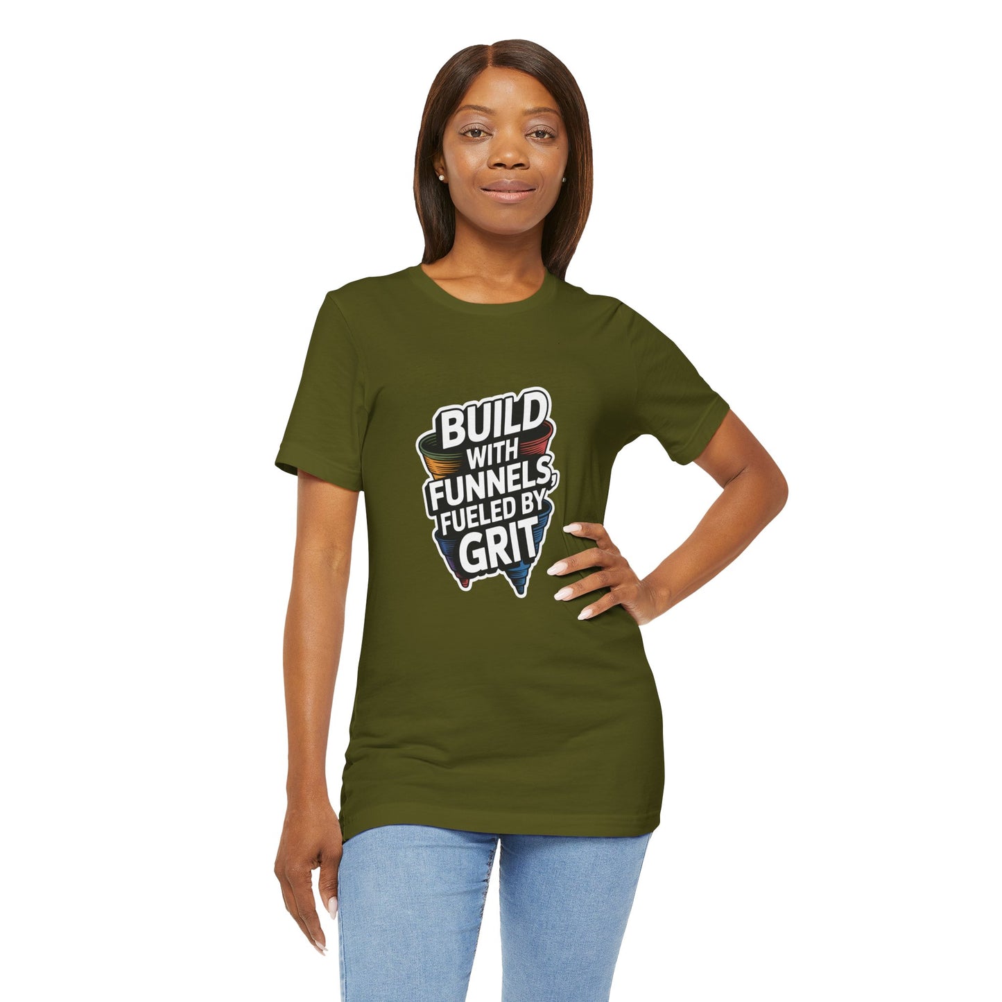 The Funnel Hustle Tee — Fueled by Grit.