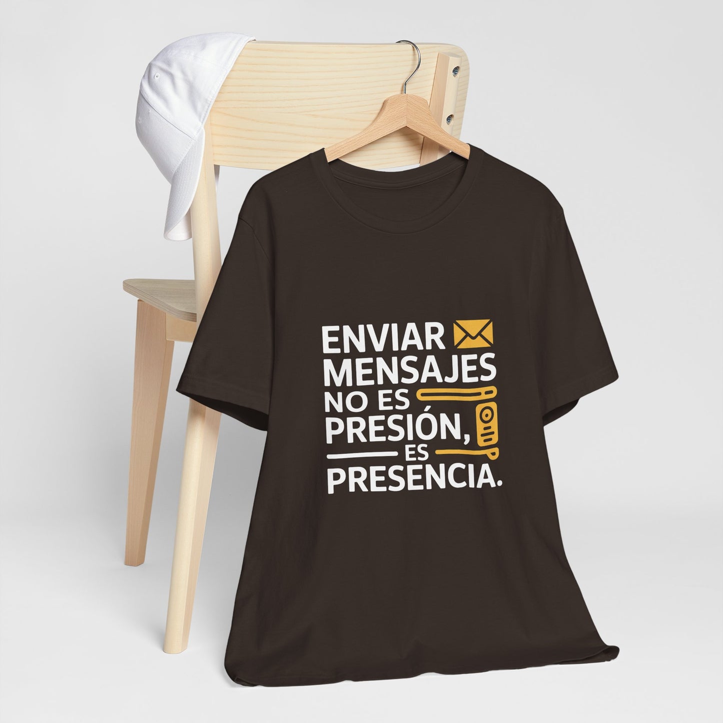 Sending Messages Isn’t Pressure — It’s Presence. Tee | Marketing Quote Shirt