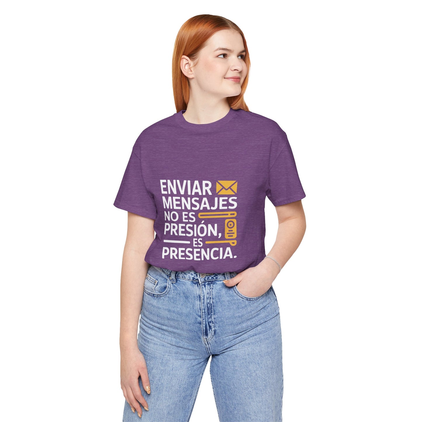 Sending Messages Isn’t Pressure — It’s Presence. Tee | Marketing Quote Shirt