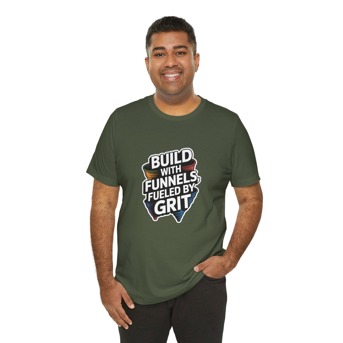 The Funnel Hustle Tee — Fueled by Grit.