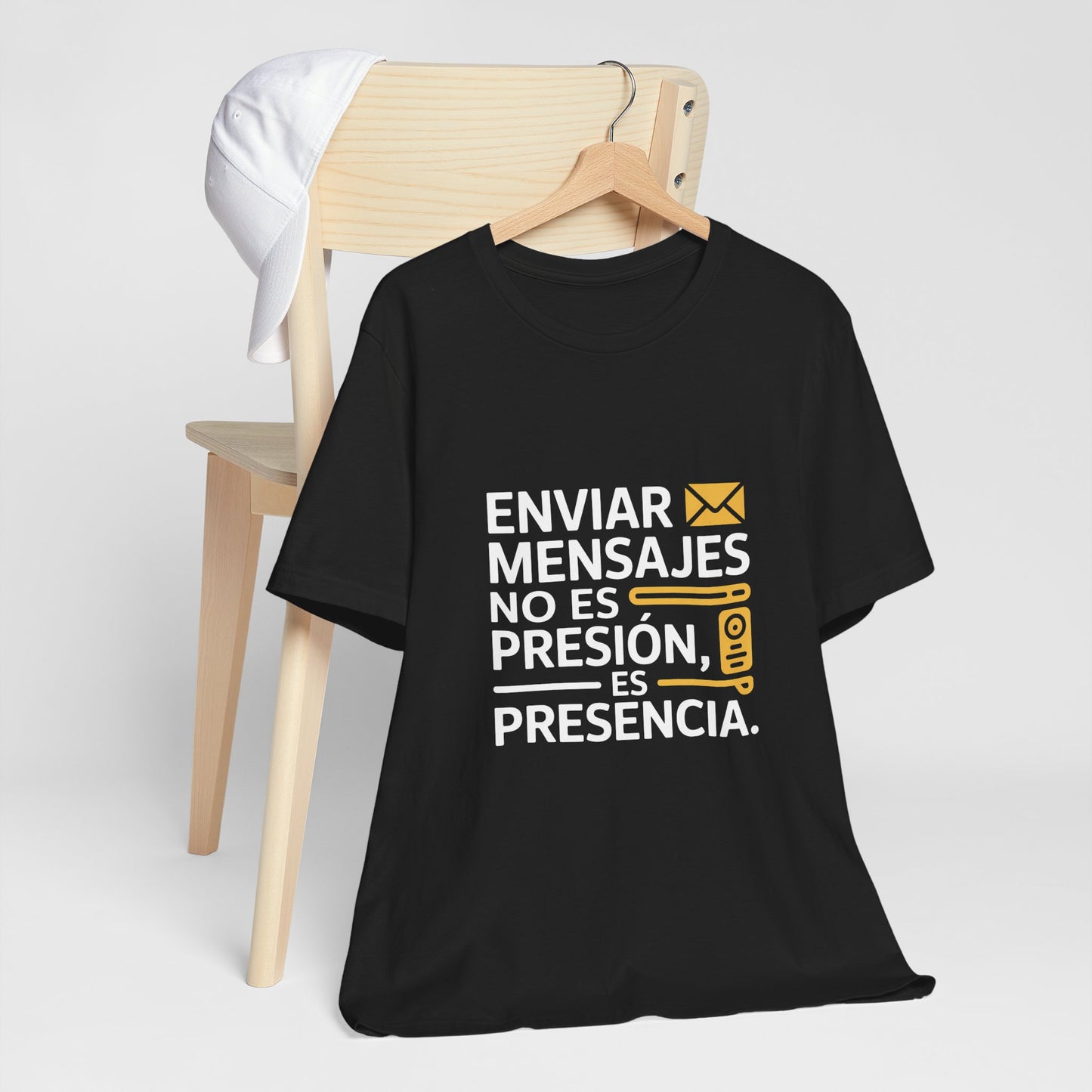 Sending Messages Isn’t Pressure — It’s Presence. Tee | Marketing Quote Shirt