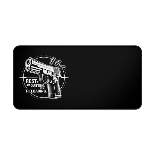 Reload Mode Desk Mat – Focus & Fire Edition | Pad 16"x32"